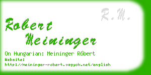 robert meininger business card